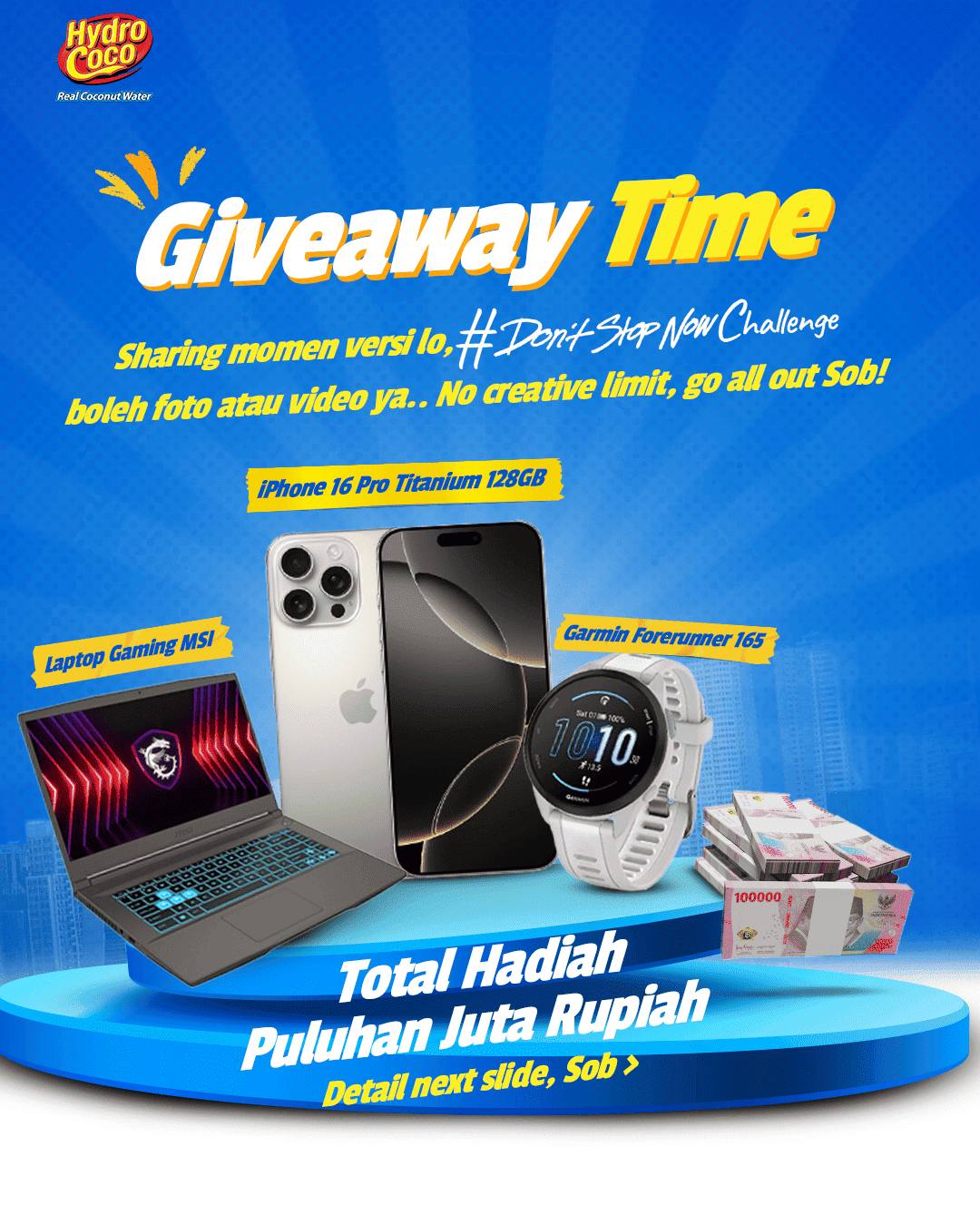 Hydro Coco ArtikelSyarat & Ketentuan #DontStopNowChallenge